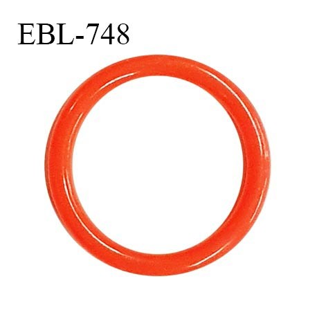 Anneau de réglage 16 mm en pvc couleur rouge orangé diamètre intérieur 16 mm diamètre extérieur 20 mm