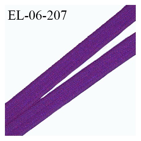 Elastique 6 mm fin spécial lingerie polyamide élasthanne couleur violet myrtille fabriqué en France