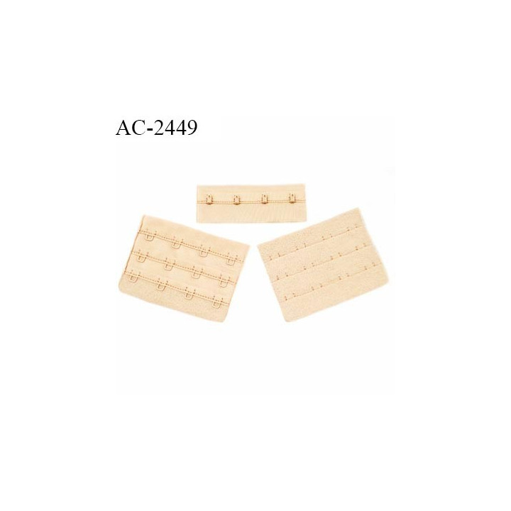 Agrafe 76 mm attache SG haut de gamme couleur chair clair ou sable doré 3 rangées 4 crochets largeur 76 mm