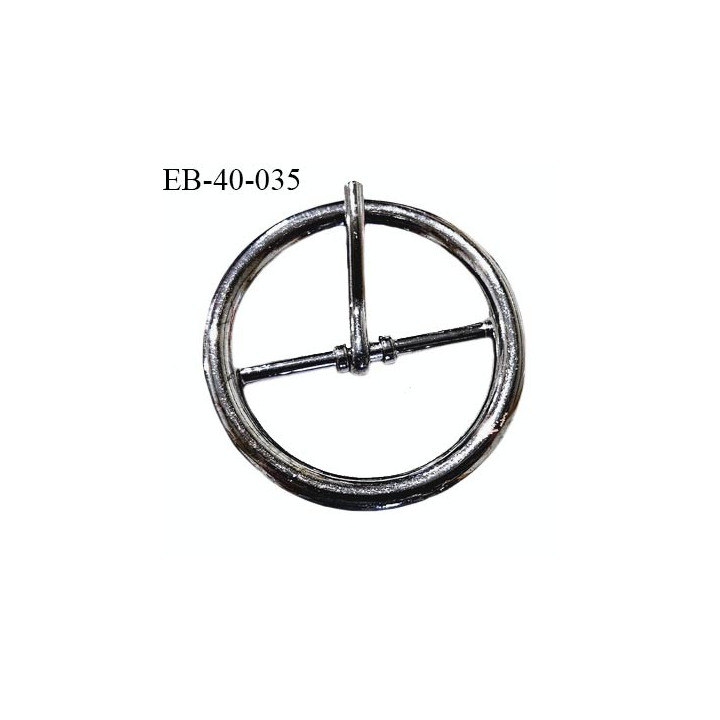 Boucle 40 mm métal couleur chrome diamètre extérieur 40 mm intérieur 30 mm prix à la pièce