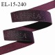 Elastique lingerie 15 mm haut de gamme couleur bordeaux foncé inscription La Perla largeur 15 mm prix au mètre