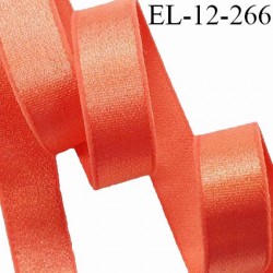 Elastique lingerie 12 mm haut de gamme couleur orange corail brillant largeur 12 mm allongement +90% prix au mètre