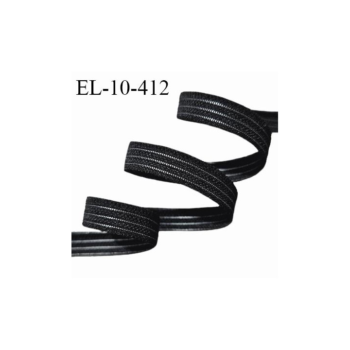 Elastique respirant 10 mm séchage rapide couleur noir largeur 10 mm allongement +130% prix au mètre