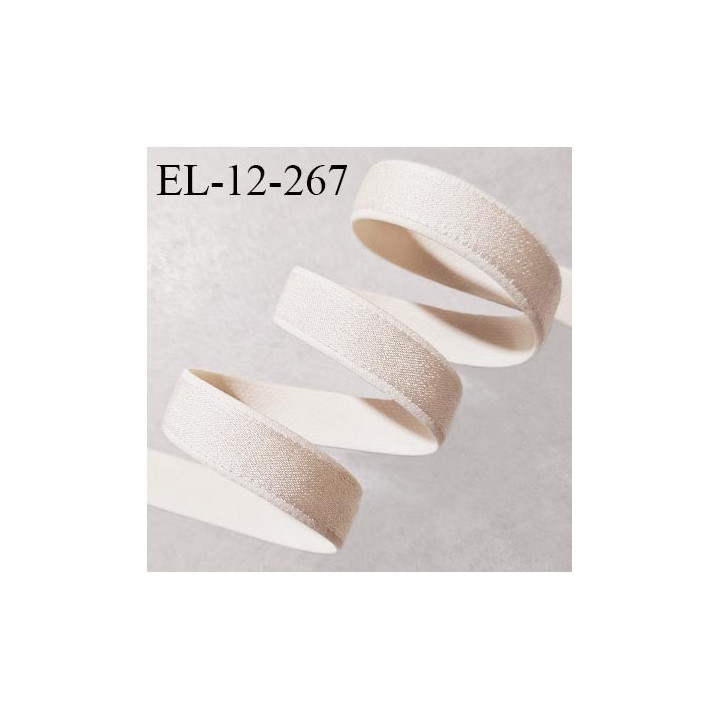 Elastique lingerie 12 mm haut de gamme couleur rose lacté brillant largeur 12 mm allongement +90% prix au mètre