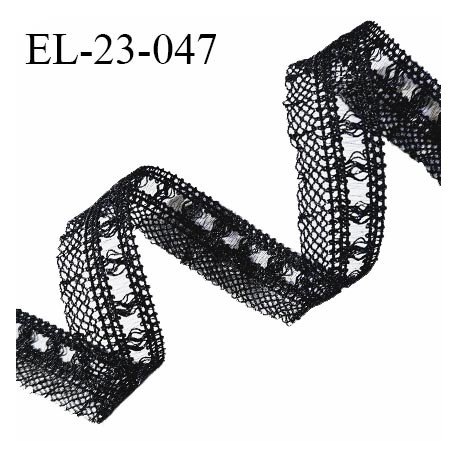 Elastique 22 mm lingerie élastique ajouré style dentelle couleur noir largeur 22 mm allongement +70% prix au mètre