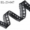 Elastique 22 mm lingerie élastique ajouré style dentelle couleur noir largeur 22 mm allongement +70% prix au mètre