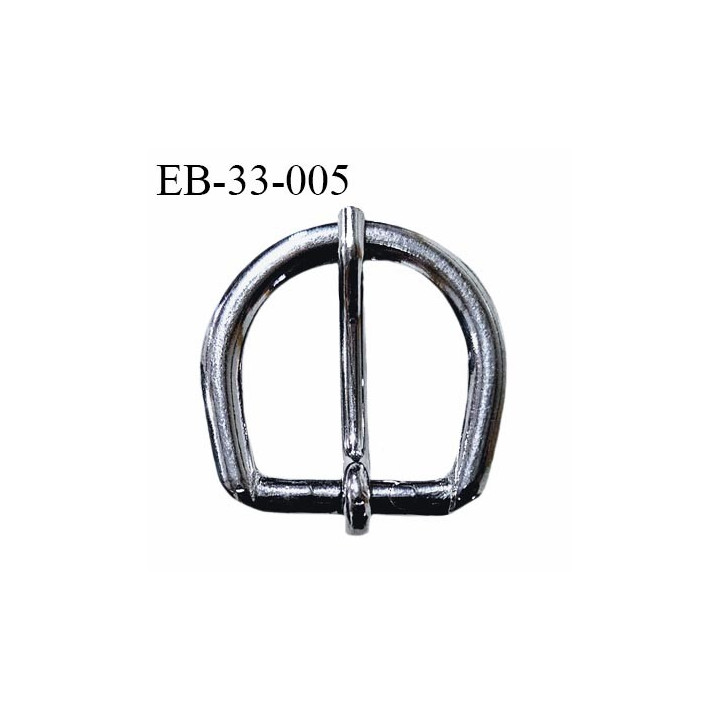 Boucle 33 mm métal couleur chrome largeur extérieur 33 mm intérieur 20 mm prix à la pièce