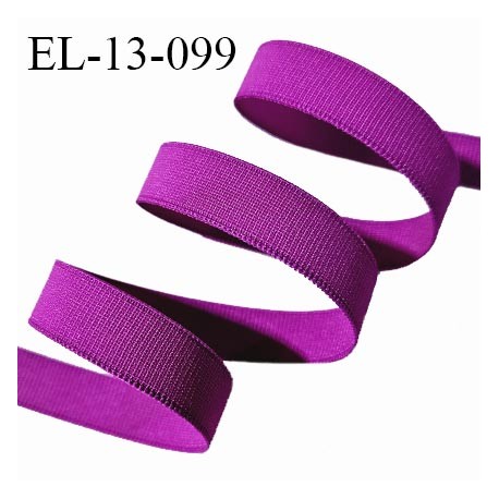 Elastique 13 mm lingerie petit grain couleur fuchsia allongement +50% largeur 13 mm prix au mètre