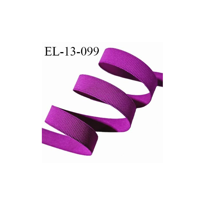 Elastique 13 mm lingerie petit grain couleur fuchsia allongement +50% largeur 13 mm prix au mètre