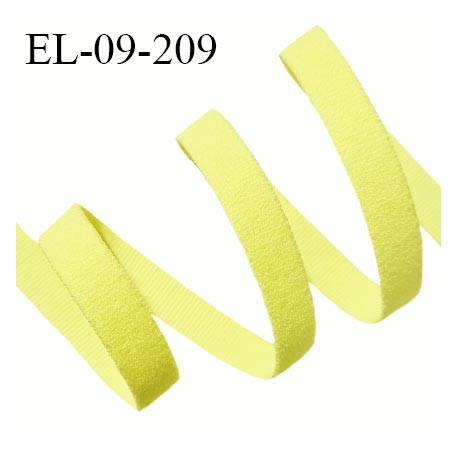 Elastique lingerie 9 mm haut de gamme couleur jaune citron largeur 9 mm allongement +160% prix au mètre