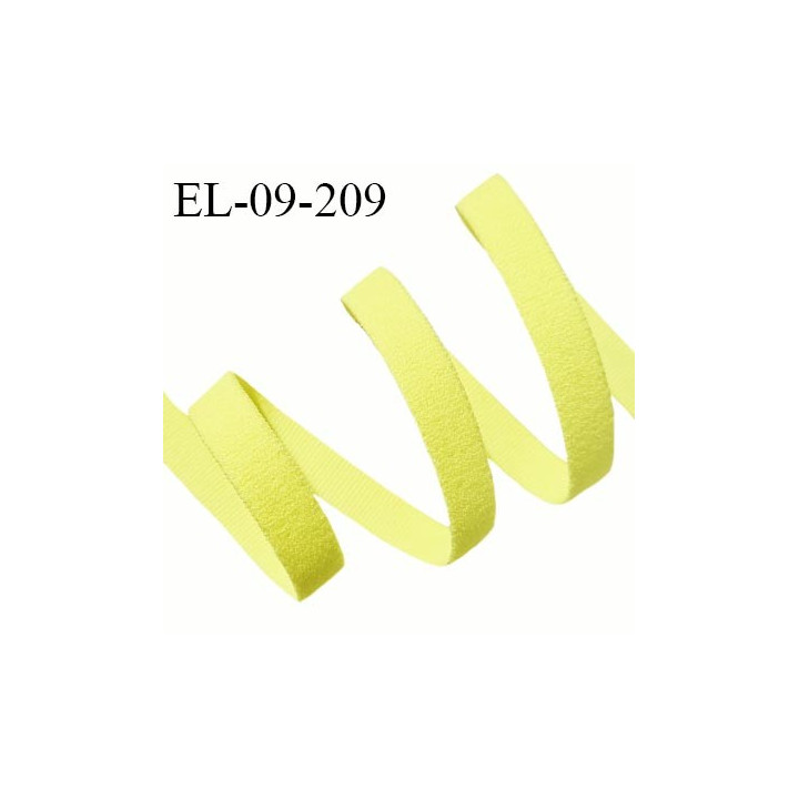 Elastique lingerie 9 mm haut de gamme couleur jaune citron largeur 9 mm allongement +160% prix au mètre