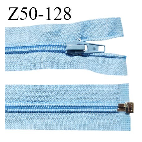 Fermeture zip 50 cm séparable couleur zip glissière couleur bleu largeur 7 mm longueur 50 cm largeur 32 mm prix à l'unité