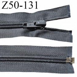 Fermeture zip 50 cm séparable couleur zip glissière couleur gris foncé largeur 7 mm longueur 50 cm largeur 32 mm prix à l'unité