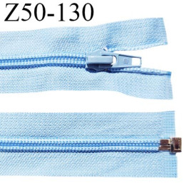 Fermeture zip 50 cm séparable couleur zip glissière couleur bleu ciel largeur 7 mm longueur 50 cm largeur 32 mm prix à l'unité