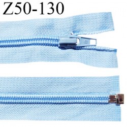 Fermeture zip 50 cm séparable couleur zip glissière couleur bleu ciel largeur 7 mm longueur 50 cm largeur 32 mm prix à l'unité