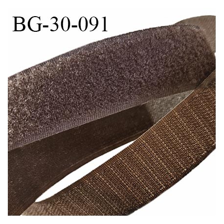 Scratch type velcro à coudre couleur marron largeur 30 mm les 2 faces prix au mètre