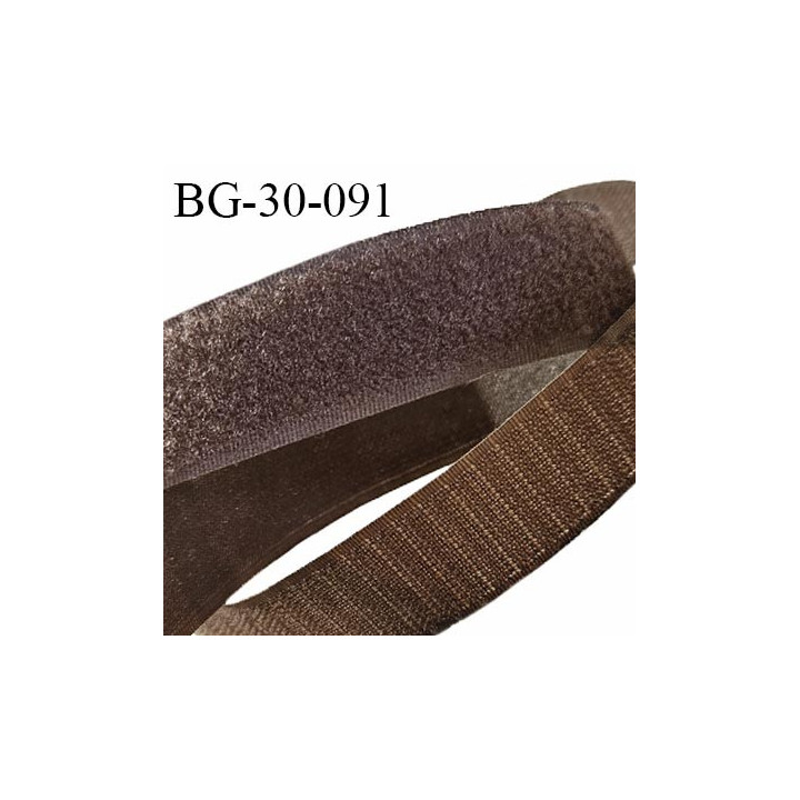 Scratch type velcro à coudre couleur marron largeur 30 mm les 2 faces prix au mètre