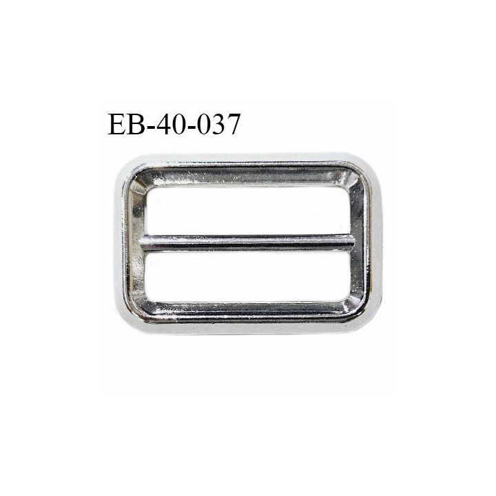 Boucle 40 mm en métal couleur argent largeur intérieure 30 mm largeur extérieure 40 mm hauteur 27 mm prix à l'unité