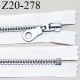 Fermeture zip 20 cm non séparable couleur blanc largeur 3.2 cm zip nylon couleur gris longueur 20 cm