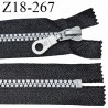 Fermeture zip 18 cm non séparable couleur noir largeur 3.2 cm zip nylon couleur gris longueur 18 cm largeur 6 mm prix à la pièce