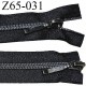 Fermeture zip 65 cm double curseur couleur noir largeur 2.8 cm longueur 65 cm