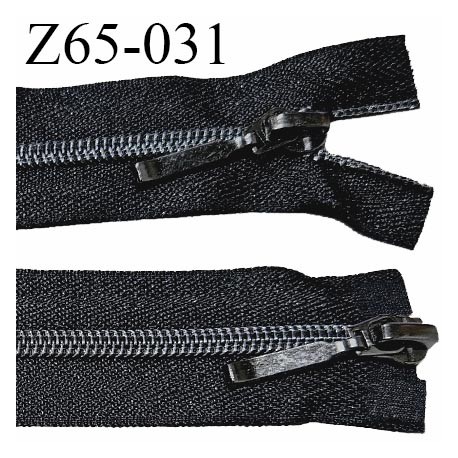 Fermeture zip 65 cm double curseur couleur noir largeur 2.8 cm longueur 65 cm