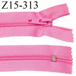 Fermeture zip 15 cm couleur rose fluo non séparable largeur 3.4 cm glissière nylon largeur 7 mm longueur 15 cm prix à l'unité