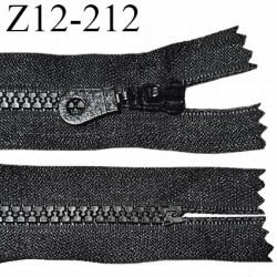 Fermeture zip moulée 12 cm non séparable couleur noir largeur 3.2 cm zip nylon 12 cm largeur 6 mm prix au mètre