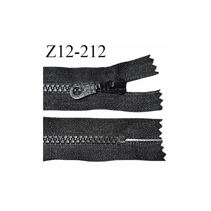Fermeture zip moulée 12 cm non séparable couleur noir largeur 3.2 cm zip nylon 12 cm largeur 6 mm prix au mètre