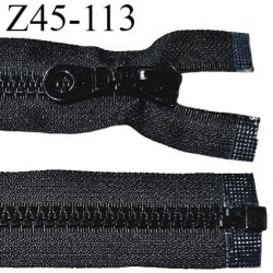 Fermeture zip 45 cm séparable couleur noir largeur 35 mm zip moulée couleur noir largeur 8 mm longueur 45 cm prix à l'unité