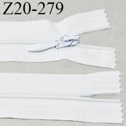 Fermeture zip 20 cm non séparable couleur naturel glissière nylon largeur 4 mm longueur 20 cm largeur 27 mm prix à l'unité