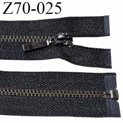 Fermeture zip 70 cm haut de gamme couleur noir glissière séparable en métal longueur 70 cm largeur 4.5 mm prix à la pièce