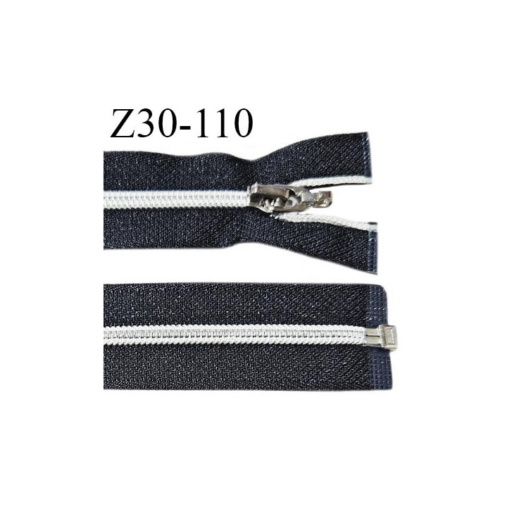 Fermeture zip 30 cm couleur noir séparable largeur 2.8 cm glissière largeur 5 mm longueur 30 cm prix à l'unité