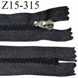 Fermeture 15 cm couleur noir non séparable zip moulée curseur métal longueur 15 cm largeur 3.2 cm largeur du zip 6 mm