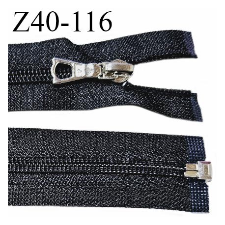 Fermeture zip 40 cm haut de gamme couleur noir largeur 3.2 cm glissière séparable longueur 40 cm largeur 6.5 mm prix à la pièce
