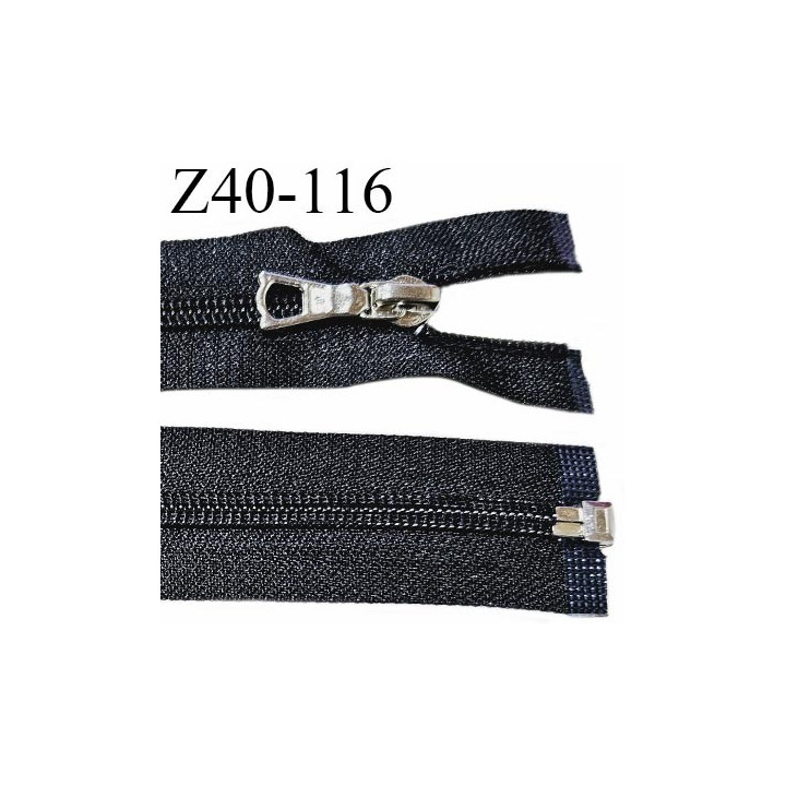 Fermeture zip 40 cm haut de gamme couleur noir largeur 3.2 cm glissière séparable longueur 40 cm largeur 6.5 mm prix à la pièce