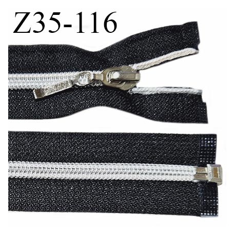Fermeture zip 35 cm séparable couleur noir largeur 3.2 cm longueur 35 cm largeur de la glissière 7 mm