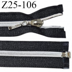 Fermeture zip 25 cm séparable couleur noir largeur 3.2 cm longueur 25 cm largeur de la glissière 7 mm