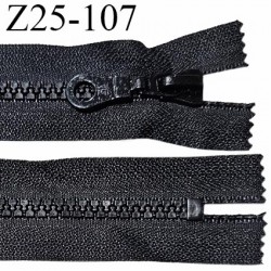 Fermeture zip moulée 25 cm non séparable couleur noir largeur 3.2 cm zip nylon 25 cm largeur 6 mm prix à la pièce