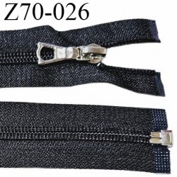 Fermeture zip 70 cm haut de gamme couleur noir largeur 3.2 cm glissière séparable longueur 70 cm largeur 6.5 mm prix à la pièce
