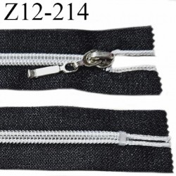 Fermeture zip 12 cm non séparable couleur noir longueur 12 cm largeur 2.7 cm