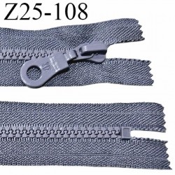 Fermeture zip moulée 25 cm non séparable couleur gris largeur 3.2 cm zip nylon 25 cm largeur 6 mm prix au mètre