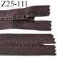 Fermeture zip moulée 25 cm non séparable couleur marron largeur 3.2 cm zip nylon 25 cm largeur 6 mm prix au mètre