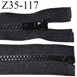 Fermeture zip moulée 35 cm séparable couleur noir largeur 3.2 cm zip nylon 25 cm largeur 6 mm prix au mètre