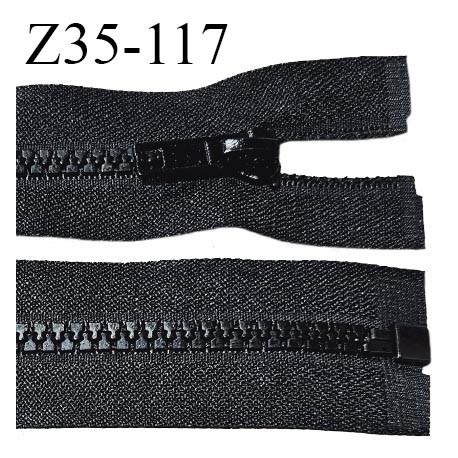 Fermeture zip moulée 35 cm séparable couleur noir largeur 3.2 cm zip nylon 25 cm largeur 6 mm prix au mètre