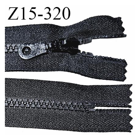 Fermeture zip moulée 15 cm non séparable couleur noir largeur 3.2 cm zip nylon 15 cm largeur 6 mm prix au mètre