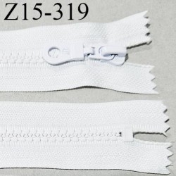 Fermeture zip moulée 15 cm non séparable couleur naturel largeur 3.2 cm zip nylon 15 cm largeur 6 mm prix au mètre