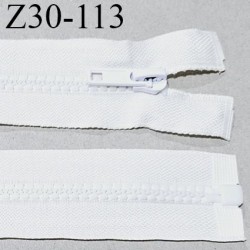 Fermeture zip moulée 30 cm séparable couleur naturel largeur 3.4 cm zip nylon 30 cm largeur 6 mm prix au mètre