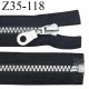 Fermeture zip 35 cm haut de gamme couleur noir largeur 3.2 cm glissière moulée séparable couleur gris longueur 35 cm
