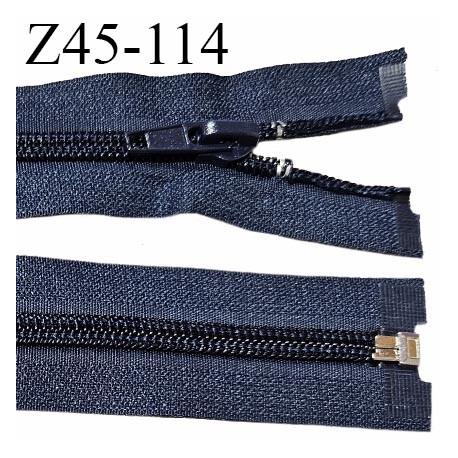 Fermeture zip 45 cm séparable zip glissière couleur bleu largeur 7 mm longueur 45 cm largeur 32 mm prix à l'unité
